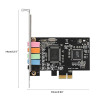 PCIe Sound Card 5.1 Internal Sound Card 3D Stereo PCI-e Card 32/64 Bit PCI Express PC Sound Card CMI8738 Chip