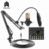 Live sound card BM800 V8S Bluetooth Mixer Condenser Microphone Audio Sound Card Live Broadcast Recording USB 3.5mm