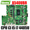 X540UB Notebook Mainboard 4GB/8GB RAM I3 I5 I7 6th 7th 8th Gen 4405U CPU For ASUS R540U X540UV X540UBR X540U Laptop Motherboard