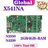 KEFU X541N Laptop Motherboard For ASUS X541NA A541NA F541NA R541NA D541NA X541 Mainboard N3350/N4200 4G/2G-RAM