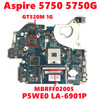 MBRFF02005 Mainboard For Acer Aspire 5750 5750G Laptop Motherboard P5WE0 LA-6901P With N12P-GV-OP-B-A1 1GB HM65 DDR3 100% Tested