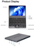 CRELANDER P8 Mini Laptop 8 Inch Touch Screen Intel Lake N100 12GB DDR5 WiFi 6 2 In 1 Laptop Notebook Tablet PC Pocket Laptop