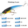 1 PCS 9cm 6g Minnow Fishing Lures Wobbler Hard Baits Crankbaits ABS Artificial Lure for Bass Pike Fishing Tackle