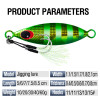 1Pcs 10-60g Metal Slow Jig 3D Eyes Laser Fishing Bait 5-8.5cm Fishing Trolling Lure 10Colors Heavy Sinking Minnow