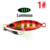 1Pcs 10-60g Metal Slow Jig 3D Eyes Laser Fishing Bait 5-8.5cm Fishing Trolling Lure 10Colors Heavy Sinking Minnow