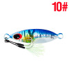 1Pcs 10-60g Metal Slow Jig 3D Eyes Laser Fishing Bait 5-8.5cm Fishing Trolling Lure 10Colors Heavy Sinking Minnow