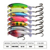 1Pcs 7cm/8cm Topwater Whopper Plopper Fishing Lure Plastic Artificial Pencil Hard Bait Trolling Crankbait Bass Pike Pesca Tackle