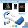 Wifi Wireless Color Ultrasound 3 in 1 Probe 3.5MHz / 5MHz Convex / 7.5MHz Linear Probe support iOS Android Windows