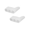 500pair/lot Silicone Toe Separator Foot 3 Holes Little Toe Varus Foot Care Toe Separator Orthopedic Pedicure Tools
