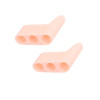 500pair/lot Silicone Toe Separator Foot 3 Holes Little Toe Varus Foot Care Toe Separator Orthopedic Pedicure Tools