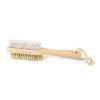 Natural Handle Bristle Pumice Stone Rub Feet Foot Exfoliating Dead Skin Remover Spa Massager Wooden Brush SN1789