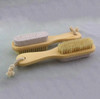 Natural Handle Bristle Pumice Stone Rub Feet Foot Exfoliating Dead Skin Remover Spa Massager Wooden Brush SN1789