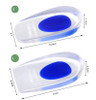 200Pcs=100Pairs Soft Silicone Gel Insoles Heel Spurs Foot Cushion Protector Massager Care Tools Half Pad Pain Relif Inserts