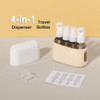 4 In 1 50ml Travel Bottle Set Combination Shampoo Shower Gel Hand Wash Lotion Spray Empty Bottle Travel Kit Accessories