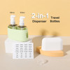 2 In 1 100ml Travel Bottle Set Combination Shampoo Shower Gel Hand Wash Lotion Split Empty Bottle Travel Kit Accessories