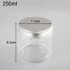 12Pcs Plastic Jar With Lids Clear Cosmetic Refillable Bottles Sample Pot Shampoo Cream Container Travel Accessories 200/250ML