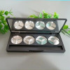 27mm Matte Black Eyeshadow Palettes DIY Lipstick Lip Balm Mirror Case Cosmetic Concealer Container Blusher Accessory
