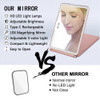 Led Make Up Mirror With Light Tool Portable Foldable Travel Desk Vanity Table Bath Bedroom Makeup Tools Lighted Makeup Mirrors