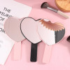 Eyelash Extension Handheld Makeup Mirror Heart Shape Makeup Vanity Mirror with Handle Hand Mirror SPA Salon Compact Mirrors