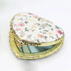 1pc Mini Makeup Compact Pocket Floral Mirror Portable Two-side Folding Make Up Mirror Women Vintage Cosmetic Mirrors For Gift