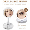 Foldable Led Magnifying Mirror Makeup Costway White Vanity Cosmetic Mirror USB Charging or Battery with Light 10X Table Mirrors