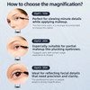 Magnifying Mirror, 6inch Large Makeup Mirror with 30-10X Magnification, 3 Suction Cups and 360° Adjustable Stand , Tweezers Kits