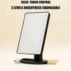 1pc-LED desktop night light makeup mirror desktop 360 degree rotating storage touch sensitive makeup mirror