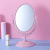 1Pc Makeup Mirror Desktop Double-sided Pink Heart Shape Girls Student Dormitory Nordic Style Rotating Home