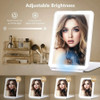 Led Folding Cosmetic Mirror with Lamp Rechargeable Flat Mirror Portable Folding Makeup Mirror on Both Sides