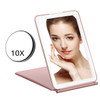 3 Colors Light Modes Cosmetic Mirrors Folding Led Lighted Touch Screen Makeup Mirror Usb Rechargeable Foldable Compact Mirror