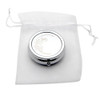 Personalised Silver Chrome Pill Box Engraved Free! Pill Box Organiser Great Gift and comes with Bag