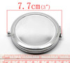 Cosmetic pocket mirror makeup blank compact mirror Silver Plain Back Mirror For DIY Decoden or as a souvenir 500X/LOT #18413-1