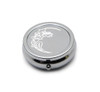 Engraved Silver Chrome Pill Box Engraved Free! Pill Box Organiser Great Gift and comes with Bag