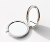 500X Silver Metal "Blank" Compact Mirror #18413-1