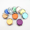 7cm Portable Makeup Mirror Folding Compact Mirror With Crystal Metal Pocket Mirror LX2572