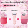 Upgrade 2 In 1 Ice Roller for Face Gua Sha Facial Roller Puffiness Relief Massage Skin Care Beauty Treatment Tool Face Massager