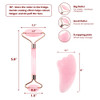 Natural Rose Quartz Roller Facial Jade Roller Stone Gua sha Scraper Face Lifting Massage Skin Eye Body Massager Beauty Care Tool