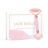 Natural Rose Quartz Roller Facial Jade Roller Stone Gua sha Scraper Face Lifting Massage Skin Eye Body Massager Beauty Care Tool