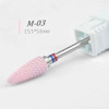 Pink Ceramic Milling Cutters For Manicure, Equipment Tools Removing Gel Polish Electric Nail Drill Bits