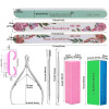 10 Pcs Manicure Set Cuticle Pusher Clippers Nail Art Files Buffer Sanding Tool Cleaning Brush Dead Skin Scissors Nail Care Kits 10 Pcs Manicure Set Cuticle Pusher Clippers Nail Art Files Buffer Sanding Tool Cleaning Brush Dead Skin Scissors Nail Care Kits