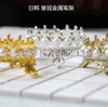 by dhl or ems 200pcs Crown Design Nail Pens Brush Stand Rack Pearls DIY Manicure Nail Carving Drawing Pens Brushes Holder new