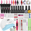 Manicure Set Poly Nail Gel Kit Professional Nail Set With Nail Lamp Acrylic Extension Gel Nail Polish All For Nail Gel Tools Kit