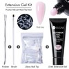 UR SUGAR 15ml Milky Jelly White Pink Extension Gel Set Nail Tips Glitter Hard Gel Semi Permanent Soak Off Nail Art Manicure Kit