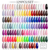 LILYCUTE 129PCS/Set Nail Gel Polish Glitter Colors Semi Permanent Hybrid Gel Varnish Base Top Coat Soak Off UV LED DIY Nail Art