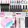 Gel Nail Polish Set With Nail Drill Machine Nail Kit LED Nail Lamp Finger Extend Mold Nail Kit Nail Art Quick Extension Tool Kit