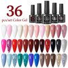 UR SUGAR Color Gel Nail Polish Set 7ml Gold Glitter Rubber Base Manicure Set Semi Permanent Varnish Soak Off UV LED Nail Art