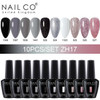 NAILCO 10pcs/Set UV Gel Polish Nails Art Manicure 15ml Red Pink Colors Series Summer Gel Nail Lakiery Hybrydowe Varnishes Design