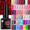 UR SUGAR 7.5ML Glitter Black Red Gel Nail Polish Semi Permanent Soak Off UV LED Gel Varnish Nail Art Manicure Base Gel Top Coat