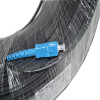 High Quality SC indoor Fiber Optic Cable Patch Cord FTTH SC Single Core Black Leather jumper Free Shipping
