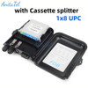 Fiber Optic Distribution Box Uncut Cable Port Outdoor 1:8 Splitter Box Cassette Distribution Box With APC/UPC Cassette Splitter